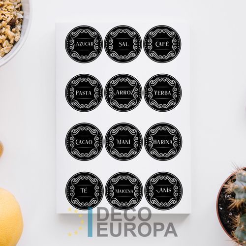 Etiquetas para Frasco Retro Blanco