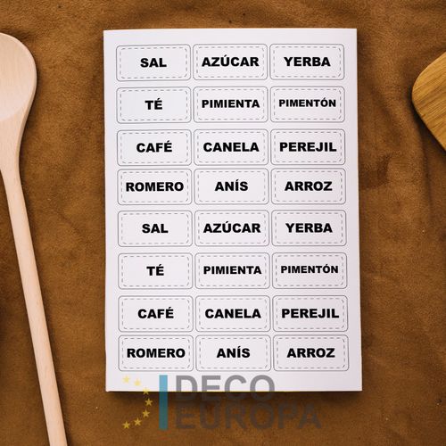 Etiquetas para Frasco Recuadro Blanco