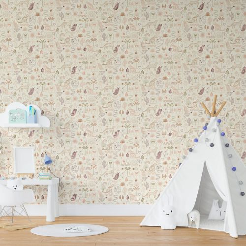 Mural Leopardo Palmera Piel