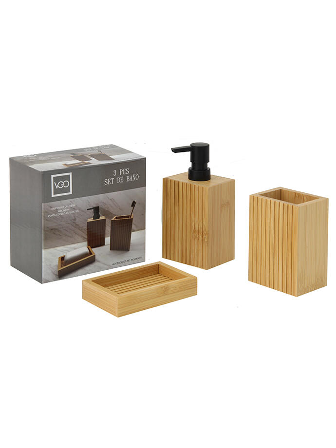 Set de Baño Simil Madera