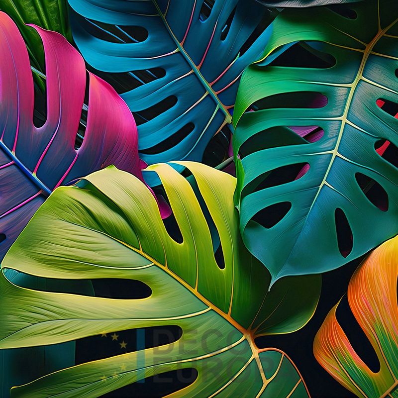 Mural Hojas Verdes y Tropicales - PDF100