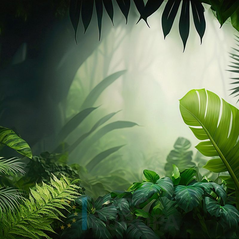 Mural Hojas Verdes y Tropicales - PDF75