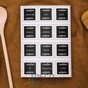 Etiquetas para Frasco Cuadro Byn