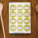 Etiquetas para Frasco Verde Con Lunares