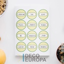 Etiquetas para Frasco Amarillo Con Lunares