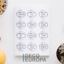 Etiquetas para Frasco Mantel Gris