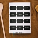 Etiquetas para Frasco Negro Con Corte