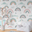 Mural Arcoiris Fondo Blanco