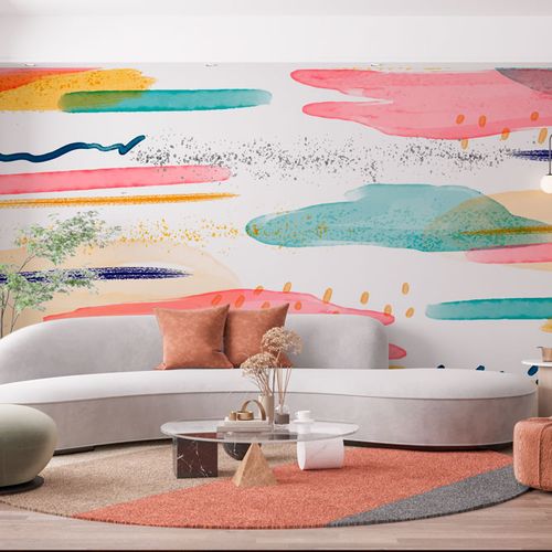 [1148] Mural Trazos Acuarela