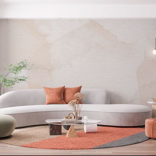 [1157] Mural Pintada Acuarela Marron