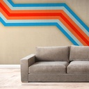 Mural Franja Celeste Y Rojo