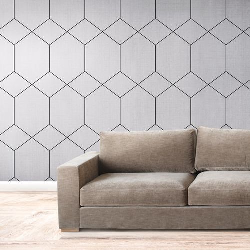 [1185] Mural Lineas Rombos Geometrico