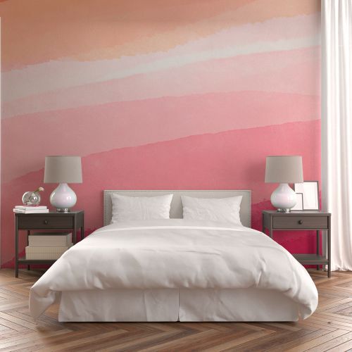 [1217] Mural Tonos De Rosa Acuarela