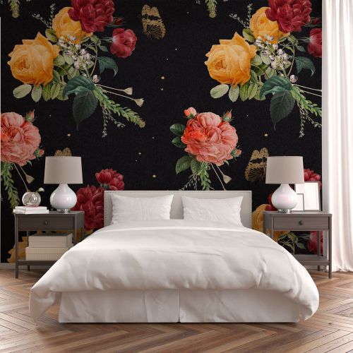 [1242] Mural Ramo Flores Vintage