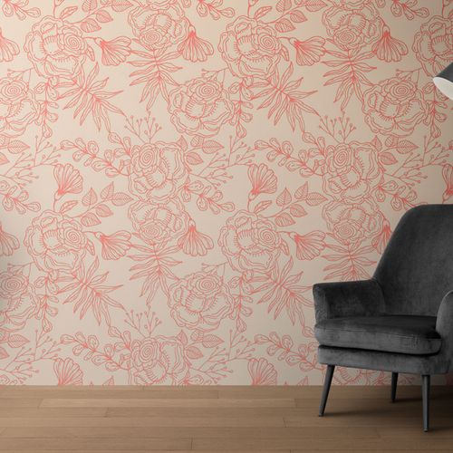 [1261] Mural Jardin Rosa