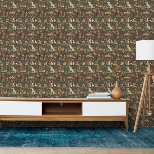 [1594] Mural Perros Color Negro