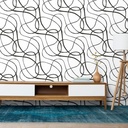 Mural Garabatos Blanco Y Negro