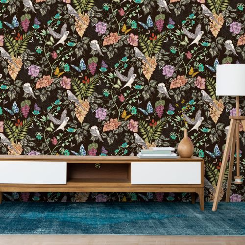 [1642] Mural Loros Oscuro