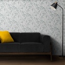 Mural Hojas Monocroma Cyan