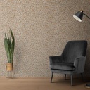 Mural Flores Completas Amarilla Con Ave