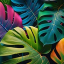 Mural Hojas Verdes y Tropicales - PDF100