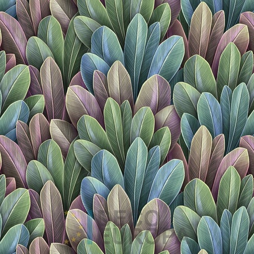 [PDF34] Mural Hojas Verdes y Tropicales - PDF34