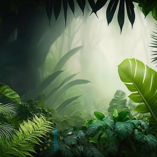 [PDF75] Mural Hojas Verdes y Tropicales - PDF75