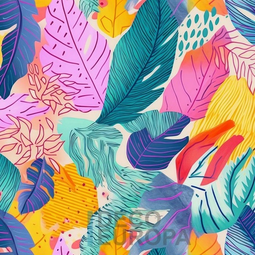 [PDF95] Mural Hojas Verdes y Tropicales - PDF95